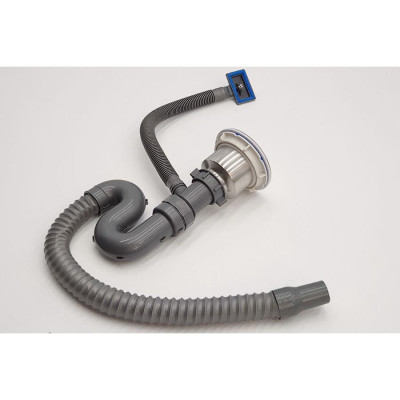 Bộ xả chậu rửa chén 1 hộc, kèm rốn xả Inox 110mm Eurolife EL-BXC 03 (Xám)