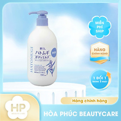 Sữa Dưỡng Thể Dùng Ban Đêm Không Mùi Hương Reihaku Hatomugi Body Milk (400 mL)