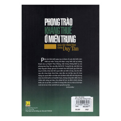 Phong Trào Kháng Thuế Ở Miền Trung Qua Các Châu Bản Triều Duy Tân