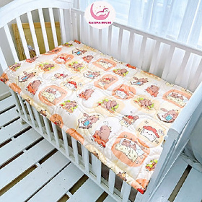 Nệm cho bé Katina House tencel 60s, chất vải cao cấp, mát mượt, giúp bé ngon giấc