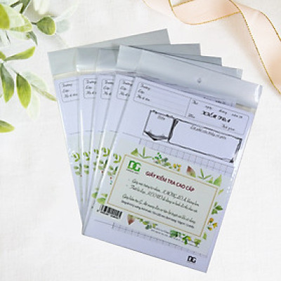 Giấy kiểm tra 4 ô ly kẻ bảng sẵn rất tiện lợi, giấy rất dày viết êm không hằn lem viết được tất cả các loại bút 12 tờ đôi GKTL1-02 Green Art - Hàng chính hãng