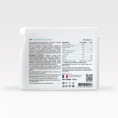 [TẶNG 5 TÚI PV ZIP] Thực Phẩm Sức Khoẻ LV+ENT | V Alphabet - Làn da rạng rỡ & Xương khớp khoẻ mạnh - PROJECT V - Xuất xứ Pháp, Hàng Chính Hãng