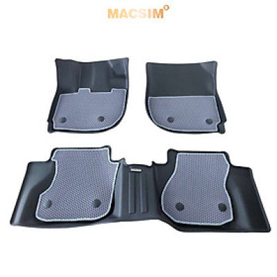 Thảm sd3 dạng lưới lục giác 2 lớp Honda City 2019+ (màu ghi) bề mặt cao su siêu sạch nhãn hiệu Macsim