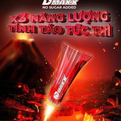 DMAXX thức uống bổ sung vitamin năng lượng không đường DAMODE 38 gói màu đỏ mỗi gói 2,2gr