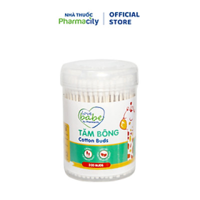 Tăm bông thân giấy vệ sinh rốn và tai cho bé Pharmacity (Hộp 200 cây)