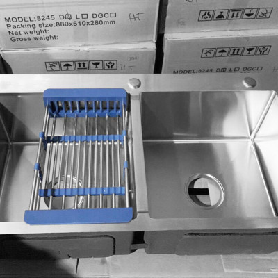 Chậu rửa chén bát Inox đúc nguyên khối 2 hộc