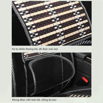 Đệm Lót Ghế Nan Tre Cao Cấp Cho Xe Ô Tô, Ghế Văn Phòng | Đệm Lót Ghế Được Làm Từ Nan Tre Cao Cấp Giúp Giảm Đau Lưng, Lưu Thông Máu