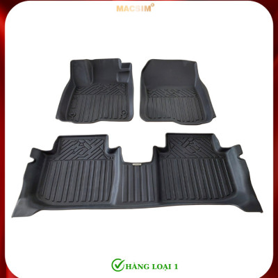 Thảm lót sàn xe ô tô Honda CRV 2023+ (3 hàng ghế sd) Nhãn hiệu Macsim chất liệu nhựa TPE cao cấp màu đen