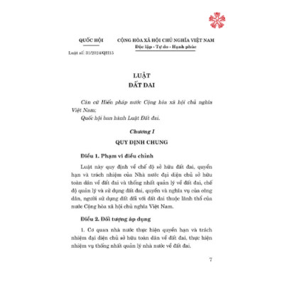 Luật Đất đai (bản in 2024)