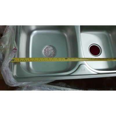 Chậu chén 2 hộc 1 cánh inox 304 (100x46x23 cm)