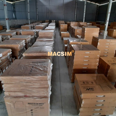 Thảm lót cốp xe ô tô (qd) Toyota Highlander 2022 chất liệu TPV thương hiệu Macsim màu đen