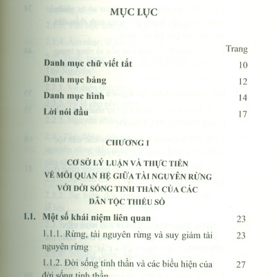 Tác Động Của Suy Giảm Rừng Tới Đời Sống Tinh Thần Các Dân Tộc Thiểu Số Vùng Tây Nguyên (Sách chuyên khảo) - TS. Phạm Xuân Hoàng chủ biên 