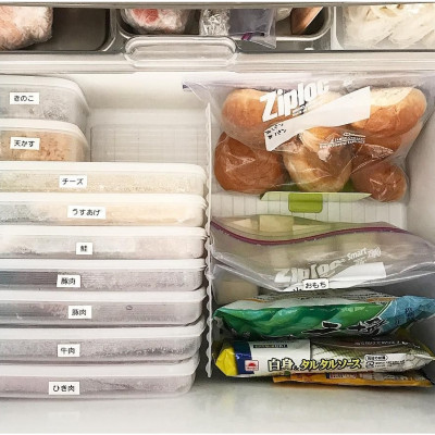 Combo 03 Hộp bảo quản thực phẩm 1000ml hình chữ nhật dẹt - Nội địa Nhật