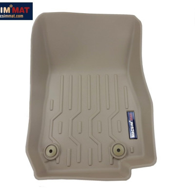 Thảm lót sàn xe ô tô Mazda 2 2016-đến nay Nhãn hiệu Macsim chất liệu nhựa TPV cao cấp màu be