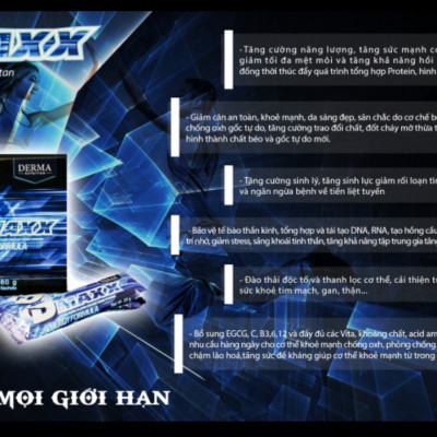 DMAXX thức uống bổ sung vitamin năng lượng có đường DAMODE 9 gói dùng thử màu xanh