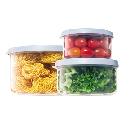 Bộ 3 hộp thực phẩm tròn Hokkaido 500-1000-2000ml (Tặng kèm Sticker)- chính hãng INOCHI an toàn tiêu chuẩn Nhật Bản