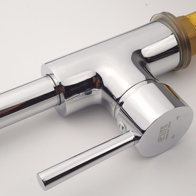 Vòi rửa  chén nóng lạnh Đồng mạ Chrome Eurolife EL-KM01 (Trắng bạc)