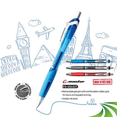 Bút gel G Master Thiên Long Flexoffice FO-GEL021 - Mực Xanh