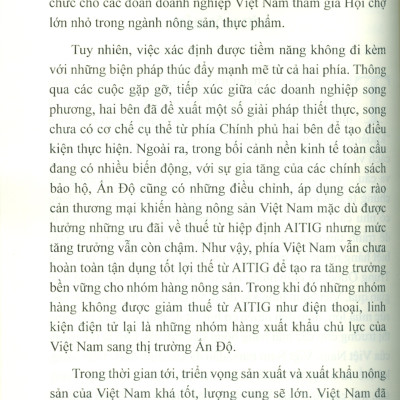 Thúc Đẩy Xuất Khẩu Hàng Nông Sản Của Việt Nam Sang Thị Trường Ấn Độ (Sách chuyên khảo) -  PGS. TS. Nguyễn Xuân Trung chủ biên 