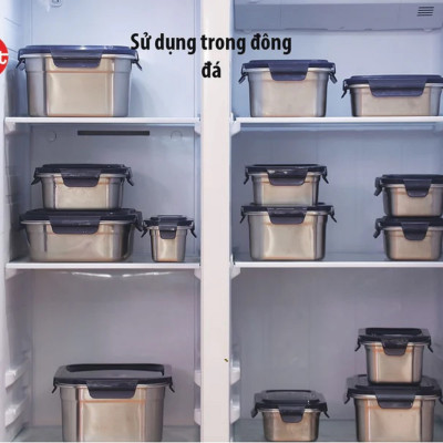 Bộ 4 hộp CAO iMAT inox dùng vi sóng 