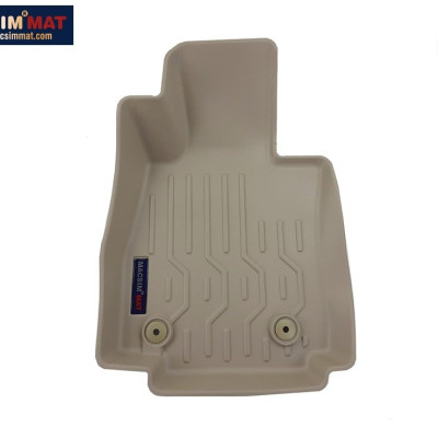Thảm lót sàn xe ô tô Mazda 2 2016-đến nay Nhãn hiệu Macsim chất liệu nhựa TPV cao cấp màu be