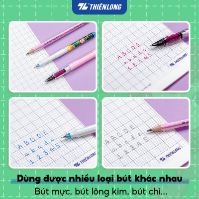 Tập học sinh 96 trang 4 ô ly vuông 2mm 100gsm NB-124 Thiên Long - Mẫu ngẫu nhiên