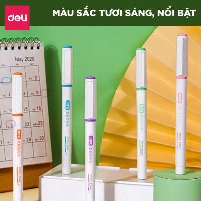 Set 6 Chiếc Bút Highlight Đánh Dấu Nhớ Dòng 6 Màu Cute Đánh Dấu Dạ Quang Take Note Ghi Chú Deli Bảng Màu Pastel Macaron