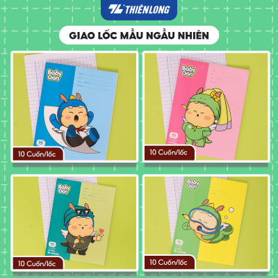 Tập học sinh 96 trang 4 ô ly vuông 2mm 100gsm NB-124 Thiên Long - Mẫu ngẫu nhiên