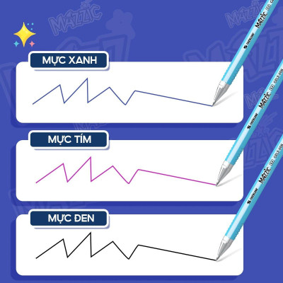 Hộp 20 Bút Gel Xóa Được 0.5 mm - Mazzic Thiên Long GELE-008 - Mực Xanh