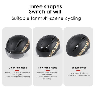 Mũ Bảo Hiểm Xe Đạp ESL-02, vỏ nhựa ngoài cứng, kính tháo rời nam châm, thoáng khí 1 cỡ có thể điều chỉnh - Mai Lee