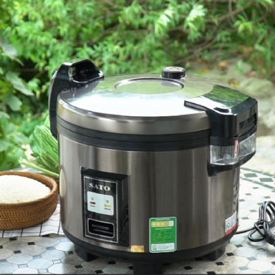 Nồi Cơm Điện Công Nghiệp SATO 54C015 5.4 L - Dung tích 5.4 lít nấu được khoảng 3.0 kg gạo, phù hợp cho 15-20 người ăn - Miễn phí vận chuyển toàn quốc - Tặng một ấm siêu tốc Inox - Hàng Chính Hãng