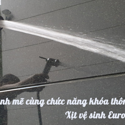 Bộ xịt vệ sinh tăng áp cao, chất liệu nhựa ABS mạ Chrome Eurolife EL-X12