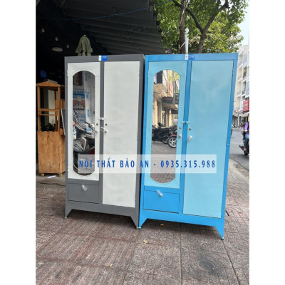 Tủ quần áo sắt 1m8 màu hồng- T8