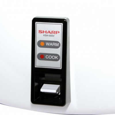 Nồi Cơm Điện Nắp Rời Sharp KSH-D55V (5L) - Trắng - Hàng chính hãng