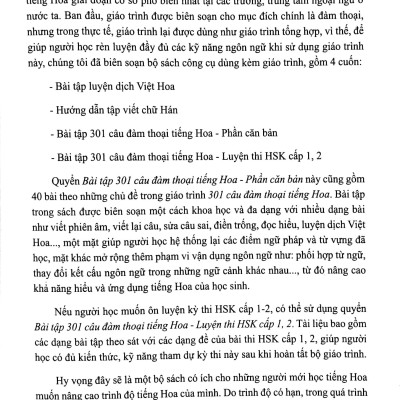 Bài Tập 301 Câu Hỏi Đàm Thoại Tiếng Hoa - Phần Căn Bản