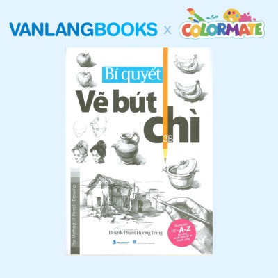 Sách Bí Quyết Vẽ Bút Chì + Bộ Màu Vẽ Đa Năng Hộp Giấy M55 - Vanlangbooks x Colormate