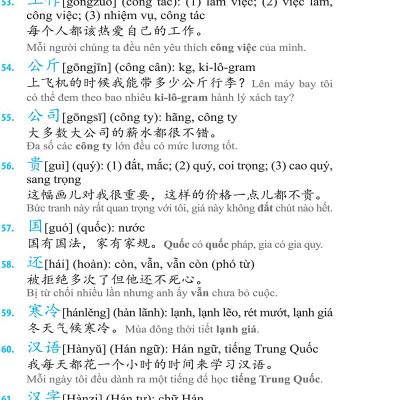 3000 Từ Vựng Tiếng Trung Thông Dụng