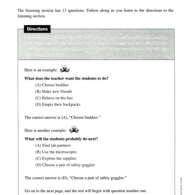 Master Toefl Junior Intermediate: Listening Comprehension
