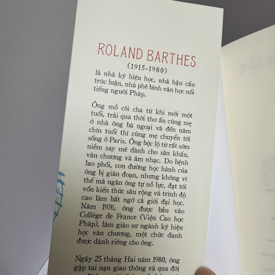 ĐẾ CHẾ KÝ HIỆU – Roland Barthes -  Nguyễn Duy Bình dịch – Nhã Nam – NXB Thế giới