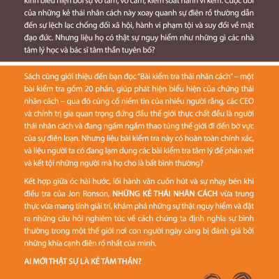 Tâm Lý Học Biến Thái - Những Kẻ Thái Nhân Cách - Vanlangbooks