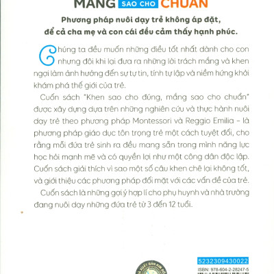Khen Sao Cho Đúng, Mắng Sao Cho Chuẩn - Nuôi Dạy Một Đứa Trẻ Tự Lập Theo Phương Pháp Giáo Dục Montessori Và Reggio Emilia