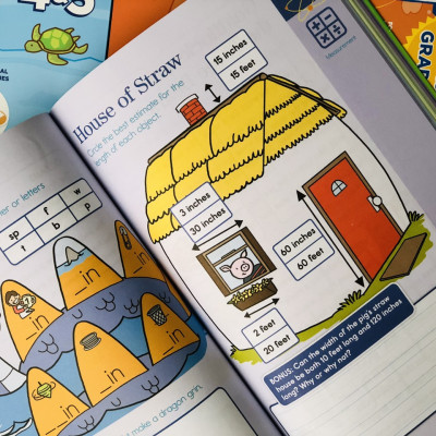 Sách summer brain quest 1&2 phát triển tư duy iq cho bé - in màu ( tiếng anh, 6 - 7 tuổi )