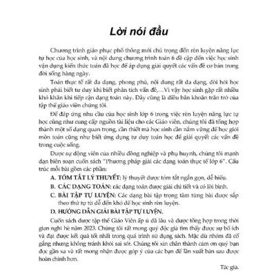 Sách Phương Pháp Giải Các Dạng Toán Thực Tế 6 (Tài Liệu Dùng Chung Cho Các Bộ Sách) (KV)