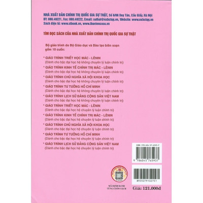 Giáo trình Triết học Mác – Lênin (Dành cho bậc đại học hệ chuyên lý luận chính trị)