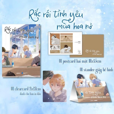 Sách - Rắc Rối Tình Yêu Mùa Hoa Nở - Tặng Kèm Postcard Hai Mặt + Standee Giấy Bế Hình + Clearcard