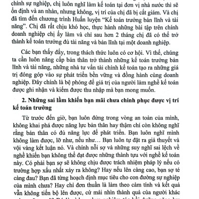Sách - Kế Toán Trưởng - Bản Lĩnh Và Tài Năng - Bìa Cứng