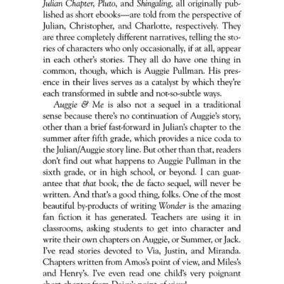 Auggie & Me: Three Wonder Stories