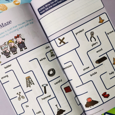 Sách summer brain quest 1&2 phát triển tư duy iq cho bé - in màu ( tiếng anh, 6 - 7 tuổi )