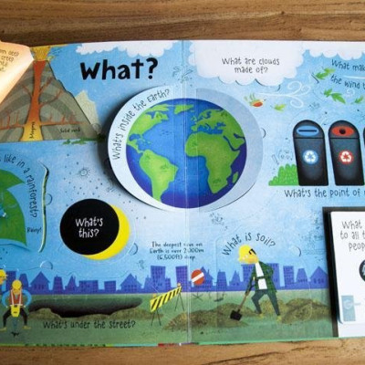 Sách tương tác tiếng Anh - Usborne Lift-the-flap Questions & Answers about Our World