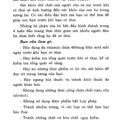 Bách Khoa Tri Thức Thai Sản - Mang Thai Và Những Điều Cần Biết _VT